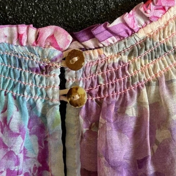 NWT Johnny Was Size Large Esme Floral Short Sleeve Sheer Peasant $225 (A5) - Picture 7 of 13